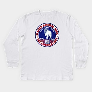 1940s Glacier National Park Kids Long Sleeve T-Shirt